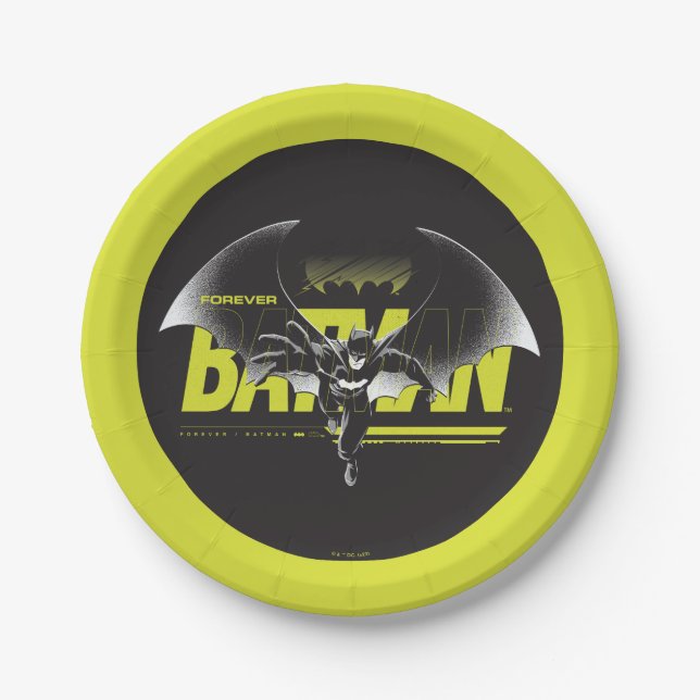 Plato De Papel Forever Batman Alcanza Gráfica (Anverso)