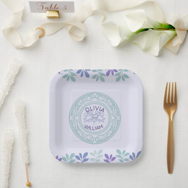 Plato De Papel Forever Comienza Aquí: Un Boda (Boda)