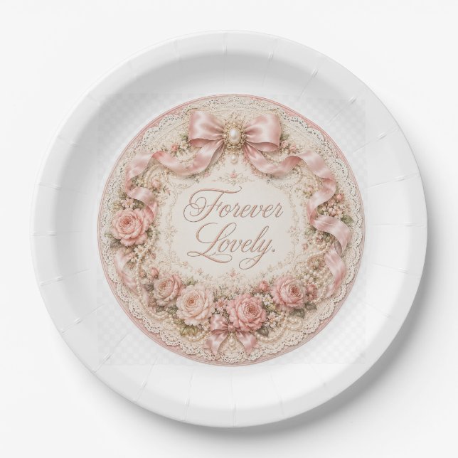 Plato de Papel Forever Lovely (Anverso)