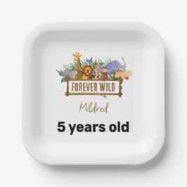 Plato De Papel Forever Wilthday Paper Plate