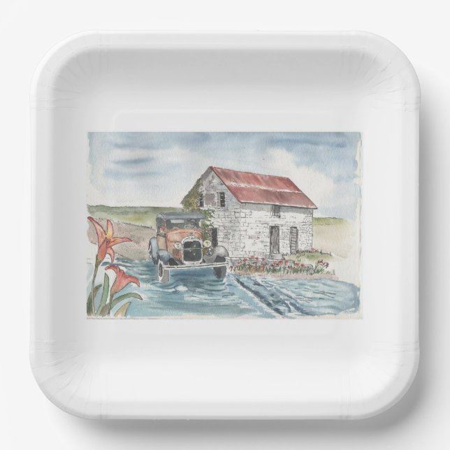 Plato De Papel Forjando hacia delante (Anverso)