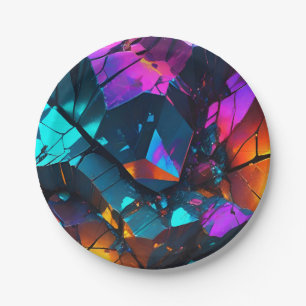 Plato De Papel Formaciones de rock mineral brillantes