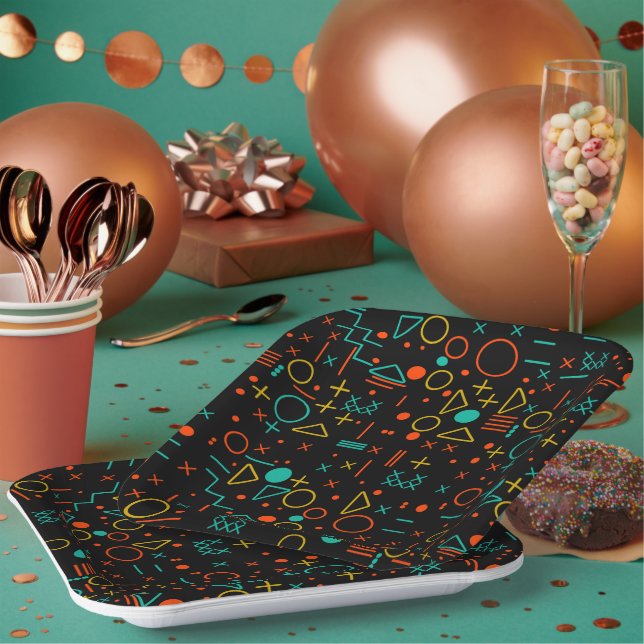 Plato De Papel Formas geométricas (Multi)