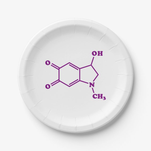 Plato De Papel Fórmula química molecular de Adrenocromo (Anverso)