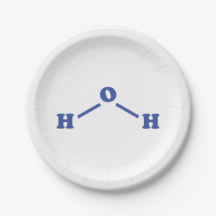 Plato De Papel Fórmula química molecular de agua
