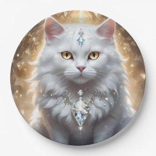 Plato De Papel "Fortuna felina: La diva con diamantes"