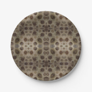 Plato De Papel Fósil de piedra del estado de Petoskey Stone
