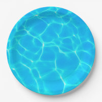 Foto de agua de piscina azul transparente