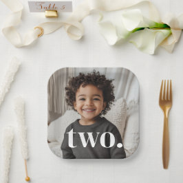 Plato De Papel Foto de cumpleaños 2