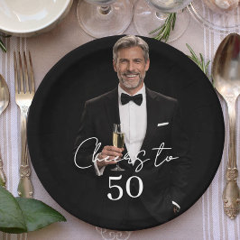 Plato De Papel Foto de fiesta de cumpleaños brindis