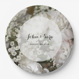 Plato De Papel Foto de la respiración del bebé, boda