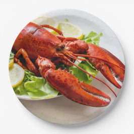 Plato De Papel Foto de Lobster