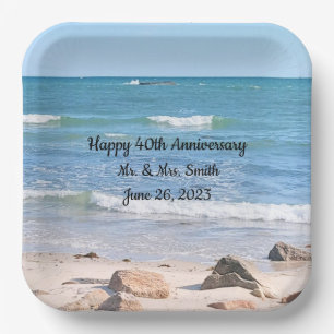 Plato De Papel Foto de los 40 años de la costa del Océano Atlánti