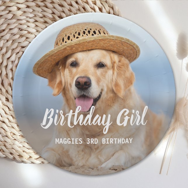 Plato De Papel Foto de Mascota personalizada del Partido de los A (Subido por el creador)