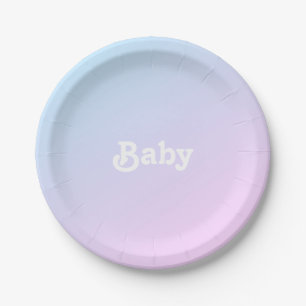 Plato De Papel Foto de nombre del Personalizar Baby Shower, cumpl