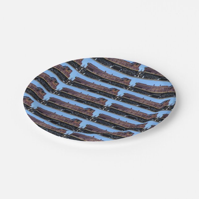 Plato De Papel Foto del tren (Angular)