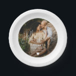 Plato De Papel Foto elegida caligrafía Baby Shower Hello baby<br><div class="desc">Crea la perfecta ducha de bebé con mi encantadora colección de caligrafía caprichosa invitaciones y decoración de ducha de bebé negro y blanco. Elevar su celebración con elegantes diseños monocromos que presentan una caligrafía intrincada y elementos minimalistas. Crea momentos inolvidables para tu día especial con este encantador conjunto de invitaciones...</div>