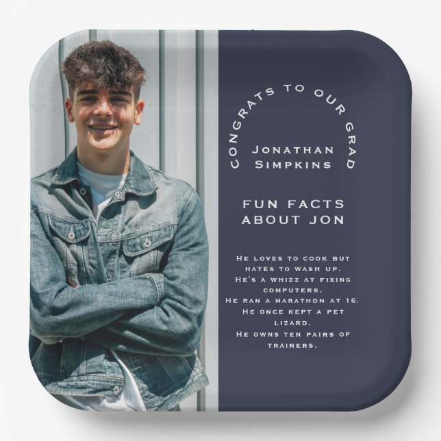 Plato De Papel Foto: Hechos divertidos de la Marina Fiesta Grad 2 (Anverso)