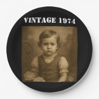 Foto infantil personalizada y año Vintage personal