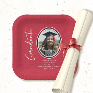 Plato De Papel Foto mínima de escritura para graduado de enfermer