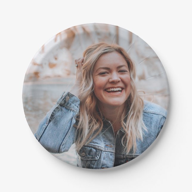 Plato De Papel Foto personalizada (Anverso)
