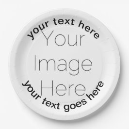 Plato De Papel foto personalizada del personalizado