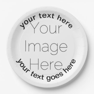 Plato De Papel foto personalizada del personalizado