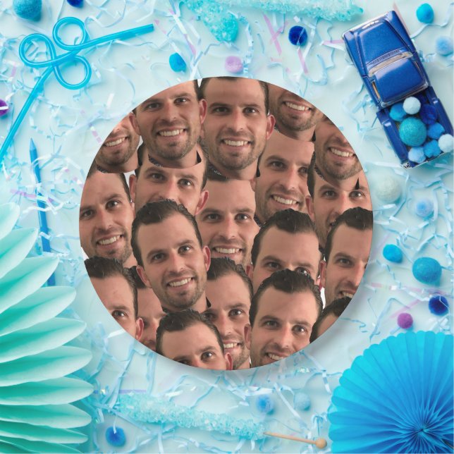 Plato De Papel Foto personalizada Face Picture Única Foto Cumplea (Fiesta)