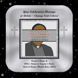 Plato De Papel Foto personalizada, iglesia o cristiano