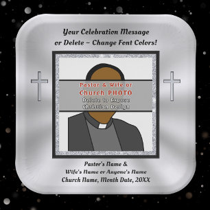 Plato De Papel Foto personalizada, iglesia o cristiano