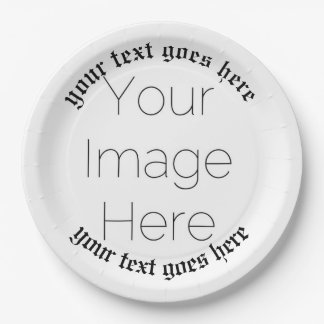 Plato De Papel Foto personalizada y texto Iglesia – Religioso Vin
