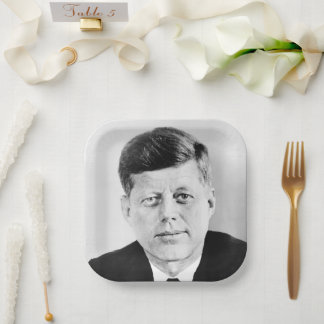 Plato De Papel Foto Presidencial del Presidente Estadounidense Jo
