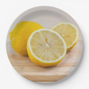 Plato De Papel Fotografía de alimentos de cítricos de limón amari