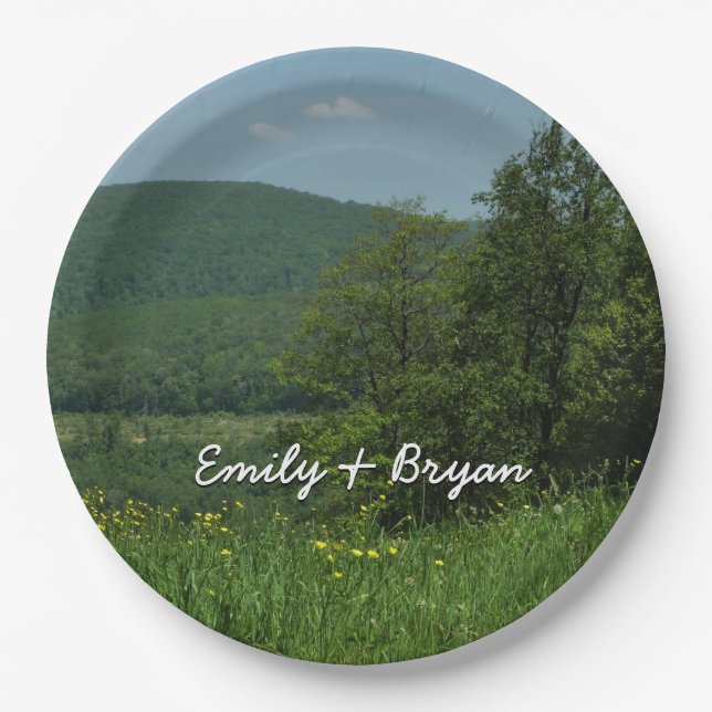 Plato De Papel Fotografía de verano de Laurel Highlands Pennsylva (Anverso)