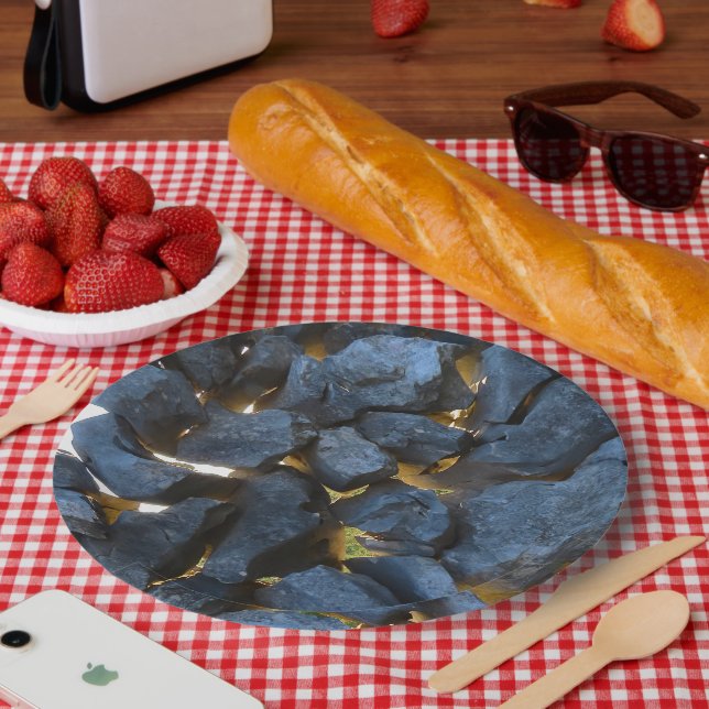 Plato De Papel Fotografía rusa en pared de piedra croata (Picnic)