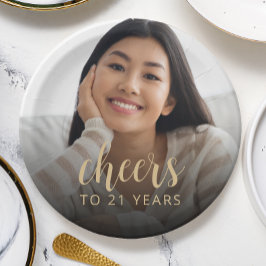 Plato De Papel Fotógrafo Fiesta de cumpleaños número 21