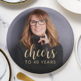 Plato De Papel Fotógrafo Fiesta de cumpleaños número 40