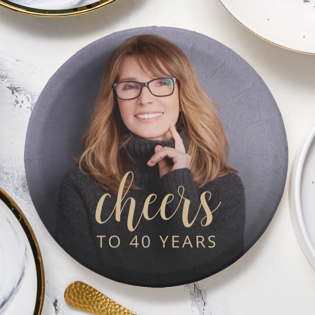 Plato De Papel Fotógrafo Fiesta de cumpleaños número 40 (Subido por el creador)