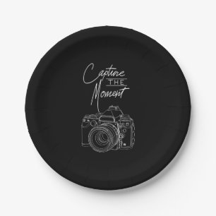 Plato De Papel Fotógrafo fotográfico de cámara de momento de c