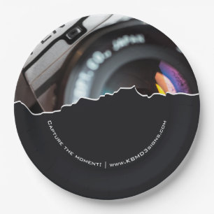 Plato De Papel Fotógrafo profesional Personalizado foto negro