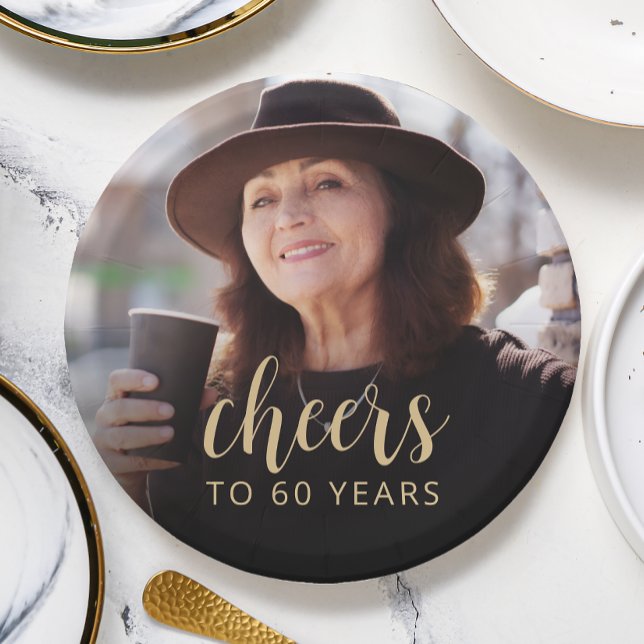 Plato De Papel Fotomontaje de la Fiesta del 60 Aniversario (Subido por el creador)