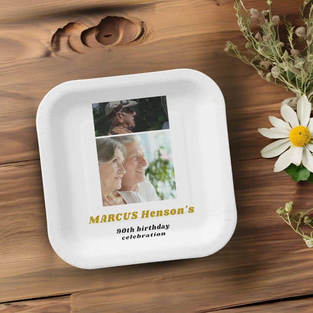 Plato De Papel Fotos del 90 cumpleaños número 2 (Subido por el creador)