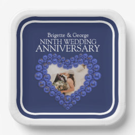 Plato De Papel Fotos del aniversario de bodas