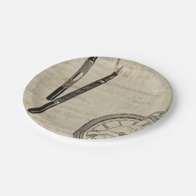 Plato De Papel Fountain Pens and Watchface con notas (Angular)