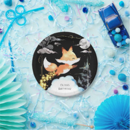 Plato De Papel Fox Birthday Woods Whimsy