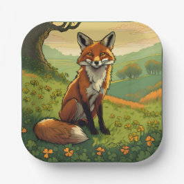 Plato De Papel Fox en los Shamrock