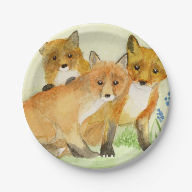 Plato De Papel Fox Kits (Anverso)