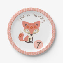 Fox rosado lindo del cumpleaños