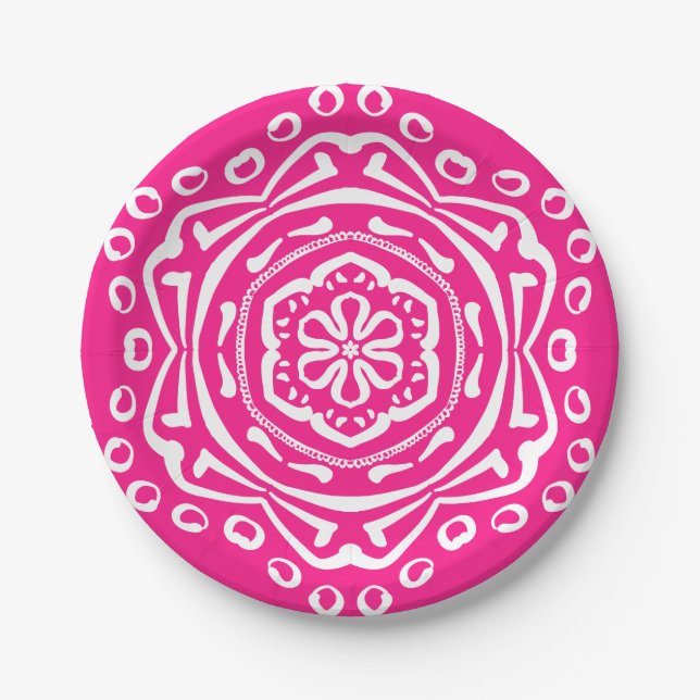 Plato De Papel Foxglove Mandala (Anverso)