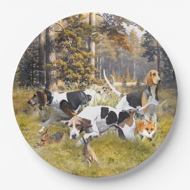 Plato De Papel Foxhound (Anverso)